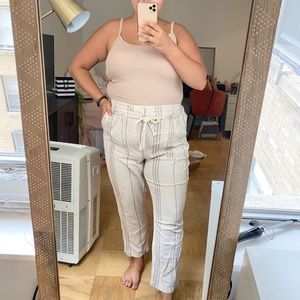 ANTHROPOLOGIE LINEN PAPERBAG WAIST PANTS
